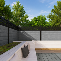 Panneau de clôture composite WPC sur mesure, à lattes espacées, pour une intimité totale ou semi, idéal pour les projets résidentiels, imperméable, aspect bois