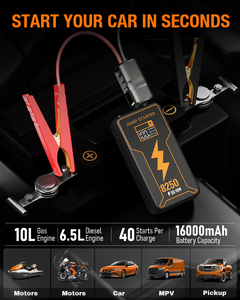 Heavy Duty 12V Multifunctional Portable Car Power Bank <strong>Battery</strong> Jump Starter 3400A 16000mAh Car <strong>Battery</strong> <strong>Booster</strong> Emergency Starter - Product Image 2