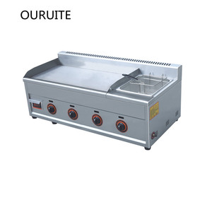 Plancha Professionnelle à <span class=keywords><strong>Gaz</strong></span> de Comptoir de Qualité, Griddle Commerciale avec <span class=keywords><strong>Friteuse</strong></span> pour Restaurants, Épiceries, Hôtels – Neuve - Product Image 3