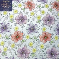 Ruban de luxe multicolore à imprimé floral, tissu en tulle brodé de perles et de sequins pour robe de mariée