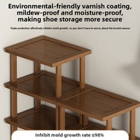 Meuble de rangement moderne pour chaussures, style marche, étroit, grande capacité, pour entrée, armoire à chaussures en bambou