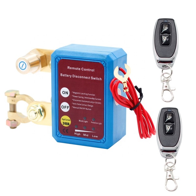 New 12V 240A Battery Disconnect Power Switch Remote Control Kill Switch for Shut off Cut off with Remote for Cars and Trucks