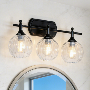 Transparent Ball Clear Glass Wall lighting Vanity Lamp <b>Waterproof</b> <b>Bathroom</b> Mirror <b>Light</b> for Kitchen Living Hallway Porch - Product Image 4