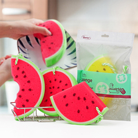 Éponge de nettoyage multifonctionnelle pour la cuisine et la maison, en forme de fruit (melon), pour la vaisselle et le bain, vente en gros usine