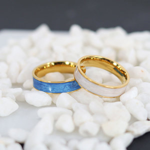 Custom Vintage Hypoallergenic Non Tarnish Waterproof <b>Ring</b> 316L Stainless Steel 14k 18k Gold Plated Enamel <b>Ring</b> for <b>Women</b> - Product Image 4