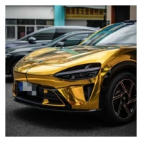 Film vinyle automobile effet miroir chromé or changeant de couleur avec protection anti-rayures en PVC, garantie 1 an pour carrosserie