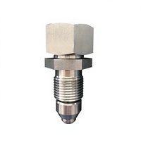 Vanne d'injection de graisse à bille hydraulique haute pression FD-LOK 10000 psi en acier inoxydable 304/316, taille de port 1-1/8 UNF, haute température