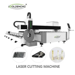 A máquina de corte econômica do laser da série C 6000 watts laser tubulação do metal e folha fibra laser corte máquina