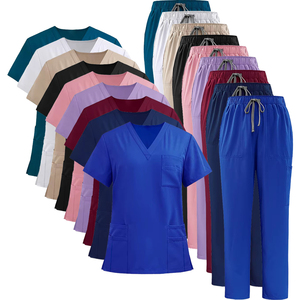 Vêtements médicaux extensibles <span class=keywords><strong>de</strong></span> haute qualité en gros, ensembles d'uniformes d'infirmière pour clinique, pantalons à jambes droites - Product Image 1