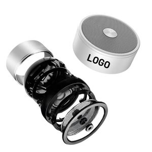 Mini Portable Wireless Speaker Custom Small Metal Round <b>USB</b> Charging Music <b>Player</b> Speaker for Home - Product Image 3