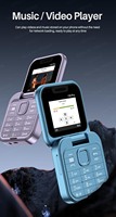 I16 Pro Lady couverture pliable Flip téléphone portable 1.77 "double Sim MP3 voix magique lampe de poche cadran de vitesse Senior téléphone portable à clapet