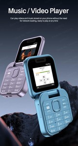 I16 Pro Lady couverture pliable Flip téléphone portable 1.77 "double Sim MP3 voix magique lampe de poche cadran de vitesse Senior téléphone portable à clapet - Product Image 4