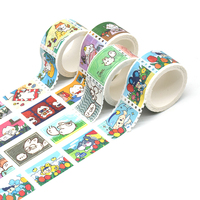 Ruban washi personnalisé avec des motifs mignons, fabrication directe, ruban washi anime de haute qualité