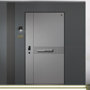 Phổ Biến Chất Lượng Cao Ổn Định Chống Trộm Tùy Chỉnh Phía Trước Nhập Kim Loại Lối Vào Chính An Ninh Bên Ngoài Cửa Thép - Product Image 3