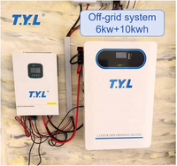 Système solaire hybride hors réseau T.Y.L 6KW+10KWh avec interrupteur intelligent, batterie LiFePO4 pour famille de 3 à 5 personnes, alimentation flexible