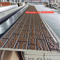 Panneau intégré d'isolation thermique et de décoration imperméable Panneaux sandwich en polyuréthane Panneau mural externe sculpté en métal