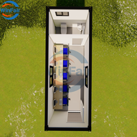 WinFair Maison préfabriquée modulaire mobile et amovible, conteneur plat de 20 pieds, idéale comme logement secondaire, studio ou espace créatif