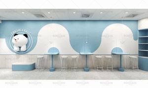 Muebles <span class=keywords><strong>de</strong></span> Exhibición para Quiosco <span class=keywords><strong>de</strong></span> Comida Rápida, Decoración Popular para Tiendas <span class=keywords><strong>de</strong></span> Té <span class=keywords><strong>de</strong></span> Burbujas, para Tiendas <span class=keywords><strong>de</strong></span> Té con Leche - Product Image 4