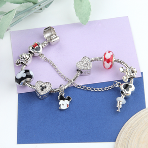 Personalised <strong>Children</strong> Kids Girls Luxury Blue <strong>Silver</strong> unicorn Horse Charm <strong>Bracelet</strong> - Product Image 5