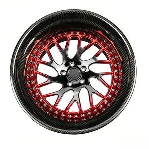 Ultra Lightweight 3Pcs Step Lip Drag Racing High Load Unsprung Mass Red Big Clearance Forged Alu <b>Wheels</b> for - Product Image 1
