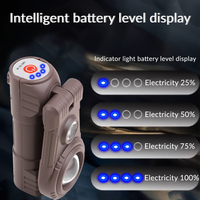 Linterna Súper Brillante para Exteriores y Recargable por USB Portátil 180 °   Linterna Frontal Magnética Ajustable para Camping, Luz LED de Trabajo