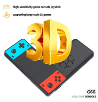 Console de jeu sans fil S Classic G66, double manette, lecteur de jeux familial 4K TV, consoles de jeux vidéo G66 pour jeux portés en 3D sur PSP