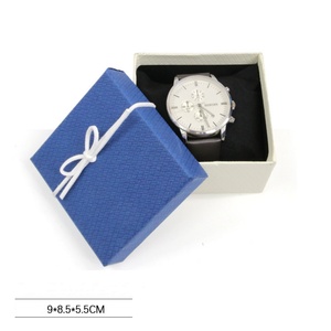 Boîte à montres et bijoux en papier texturé de luxe, emballage cadeau classique avec logo personnalisé et service d'impression - Product Image 5