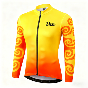 Jersey de Ciclismo Personalizado con Logotipo, Transpirable, Ligero, de Manga Larga, de Secado Rápido, para Equipo Profesional - Product Image 1