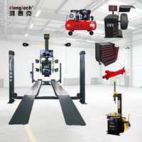 Équipement d'alignement et d'équilibrage 3D Hongtech avec pont élévateur quatre colonnes et affichage numérique LED – Combo d'atelier pour réparation automobile 4S