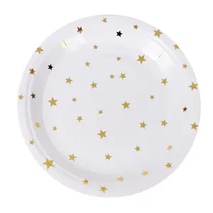Customized 6 7 8 9 10 Inch Biodegradable Disposable Compostable Round Natural Brown Ivory Dinner Plates Great For Any Event