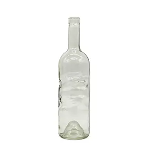 wholesale bottles 100ml 200ml 300ml 375ml 500ml 700ml 750ml for vodka gin empty bottle round liquor fancy vodka glass bottle