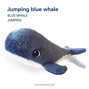 Nuovi prodotti per animali domestici che saltano balena blu simulazione ricarica Usb suono animale vibrazione Sensing gatto Pet giocattolo - Product Image 6