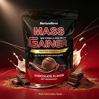 Poudre Protéinée Saveur Chocolat Marque Blanche Sachet Zip Refermable Personnalisé 1kg Complément Alimentaire Croissance Musculaire Adulte