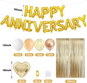 Decoraciones <span class=keywords><strong>de</strong></span> Aniversario, Guirnalda <span class=keywords><strong>de</strong></span> Globos <span class=keywords><strong>de</strong></span> Feliz Aniversario con Globos <span class=keywords><strong>de</strong></span> Corazón <span class=keywords><strong>de</strong></span> Papel <span class=keywords><strong>de</strong></span> Aluminio, Cortina <span class=keywords><strong>de</strong></span> Flecos para Boda, Día <span class=keywords><strong>de</strong></span> San Valentín - Product Image 3