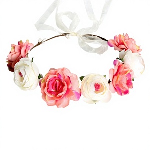Diadema <span class=keywords><strong>de</strong></span> <span class=keywords><strong>Flores</strong></span> Bohemia <span class=keywords><strong>para</strong></span> Mujer, Corona <span class=keywords><strong>de</strong></span> <span class=keywords><strong>Flores</strong></span> <span class=keywords><strong>de</strong></span> Color Sólido, Accesorios <span class=keywords><strong>para</strong></span> Novia y Boda - Product Image 5