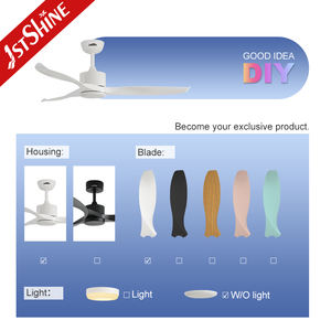1stshine ventilateur de plafond blanc étanche pales en plastique sans lumière moteur DC ventilateur de plafond extérieur avec télécommande - Product Image 4