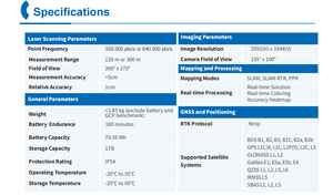 Escáner SLAM LS1 con RTK y LiDAR: Precisión Centimétrica en Tiempo <span class=keywords><strong>Real</strong></span> para Mapeo 3D en Interiores/Exteriores - Product Image 4