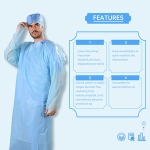 <span class=keywords><strong>Cpe</strong></span> Manteau Robe Jetable <span class=keywords><strong>Cpe</strong></span> Isolation Robe Médical Jetable Hôpital <span class=keywords><strong>Cpe</strong></span> Robe Ce Taille Personnalisée - Product Image 6