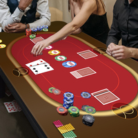 Tapis de poker ovale rectangulaire de fabrication artisanale, best-seller, tapis de jeu de cartes, tapis de poker Texas Hold'em, taille personnalisée, tapis de poker en caoutchouc écologique