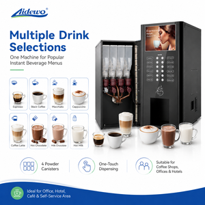 เครื่องชงกาแฟสำเร็จรูป Aidewo 78TK-8C 8 รสชาติ 4 กระปุก ชงได้ทั้งร้อนและเย็น เหมาะสำหรับสำนักงาน โรงแรม รุ่น 78TK-8C สำหรับธุรกิจ - Product Image 2