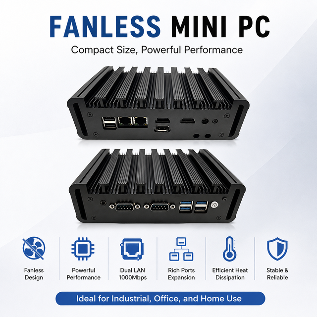 EGLOBAL Fanless IP65 Industrial Pc  N150 DDR4 2HD 1DP Three Display 2.5G LAN Liunx Mini Pc for Digistal