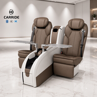 Siège de van d'aviation VIP de luxe personnalisé avec table pliante, repose-jambes et siège inclinable en cuir pour Vito/Sprinter, camping-car, VR