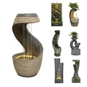 Распродажа, 2022, водопад, настенный открытый фонтан со светодиодными лампами для декора сада