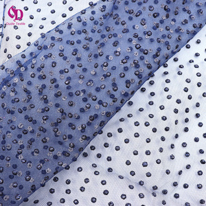 Tissu en tulle à paillettes motif galaxie étoilée de Noël, imprimé petits pois, en polyester, pour filles, mariages et usage extérieur - Product Image 6