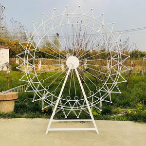 Grande roue de 2 m de haute qualité en métal pour la décoration de fête prénatale, logo personnalisé pour les décorations d'événements - Product Image 3