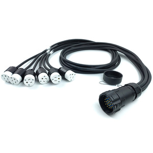 Cables de Distribución <span class=keywords><strong>FOCAN</strong></span> Pro Stage 12AWG de 19 Pines Socapex a Conectores Edison, Conductor de Cobre, Aislamiento de Goma, para Uso en Estaciones de Energía - Product Image 4