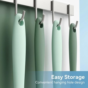 Espátulas <span class=keywords><strong>de</strong></span> pastelería ecológicas con diseño <span class=keywords><strong>de</strong></span> núcleo grueso, cocina verde resistente al calor, 4 Uds., espátula <span class=keywords><strong>de</strong></span> cocina <span class=keywords><strong>de</strong></span> pastelería <span class=keywords><strong>de</strong></span> silicona - Product Image 5