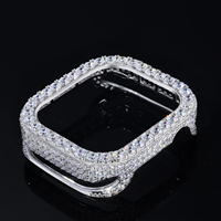 Bague de montre en moissanite 42 mm, testée au diamant, style Iced Out, plaqué or 18 carats, accessoires de luxe pour montres de la série 11
