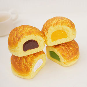 Juguetes Blandos de Simulación de Pan Tostado y <span class=keywords><strong>Donuts</strong></span>, de Rebote Lento, Antiestrés, para Niños y Adultos, Decoración de Escritorio - Product Image 3