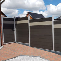 Valla de panel WPC impermeable y resistente a los rayos UV para jardín, precio de fábrica, fácil de instalar, 180x180, valla de madera y plástico WPC